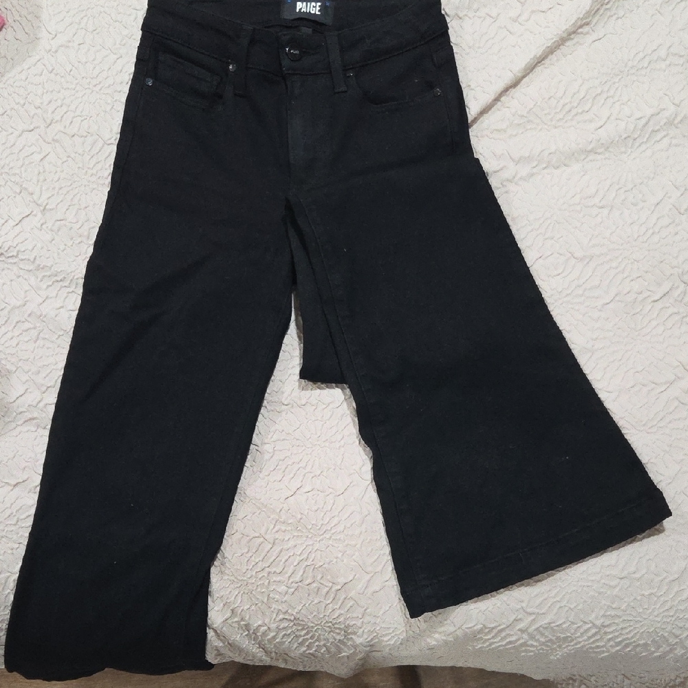PAIGE Women's Classic Black Flare Jeans